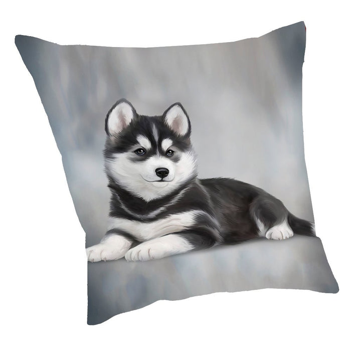 Siberian Husky Dog Throw Pillow D053