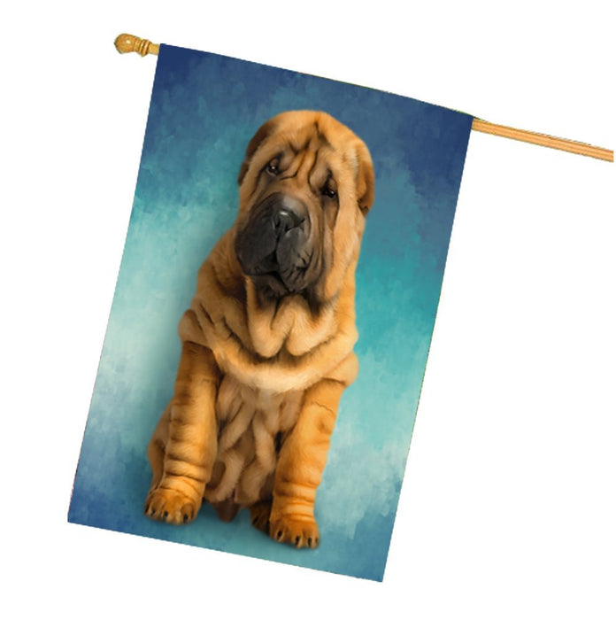 Shar Pei Puppy House Flag FLGA48103