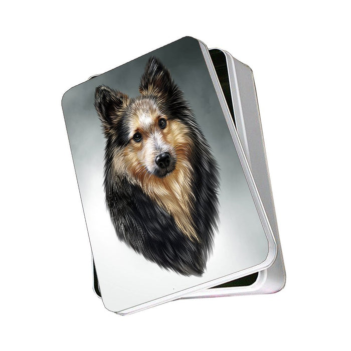 Sheltie Dog Photo Storage Tin