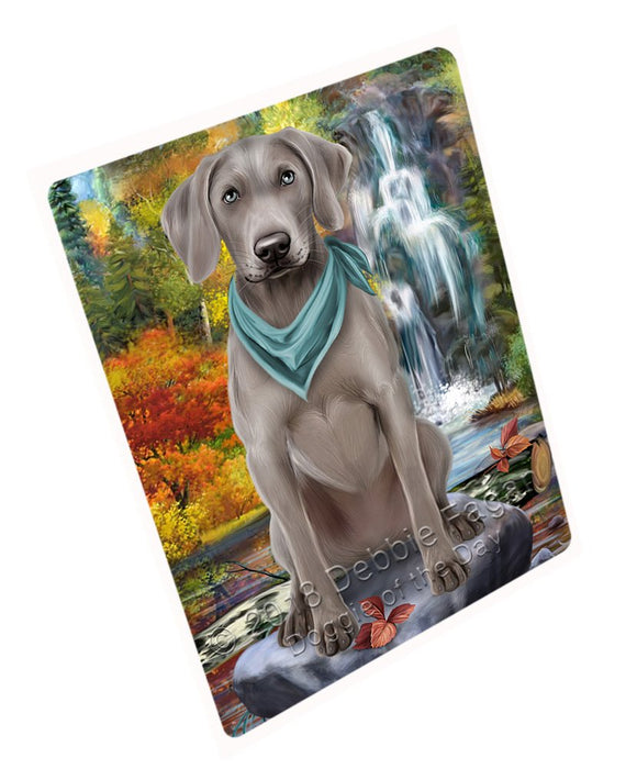 Scenic Waterfall Weimaraner Dog Magnet Mini (3.5" x 2") MAG60222