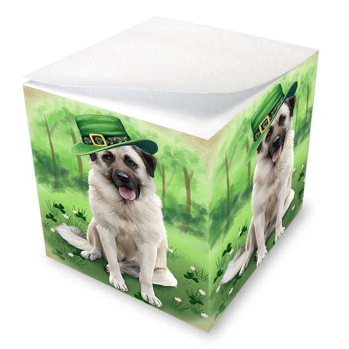 St. Patricks Day Irish Portrait Anatolian Shepherd Dog Note Cube NOC48453
