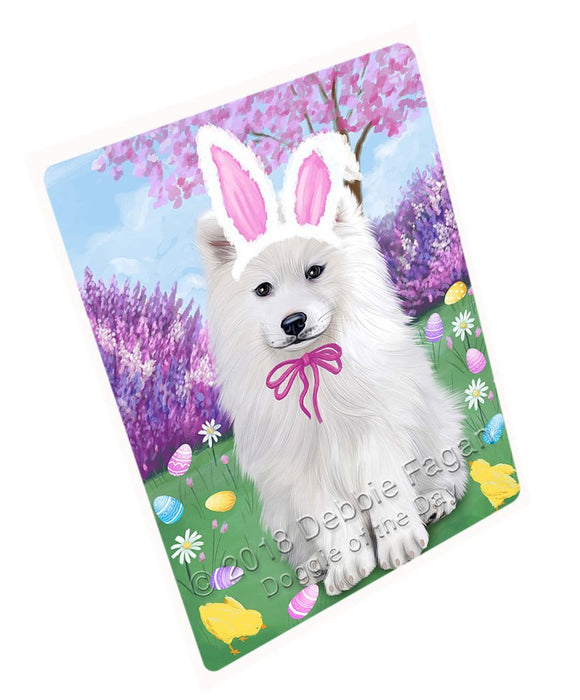 Samoyed Dog Easter Holiday Tempered Cutting Board C52002