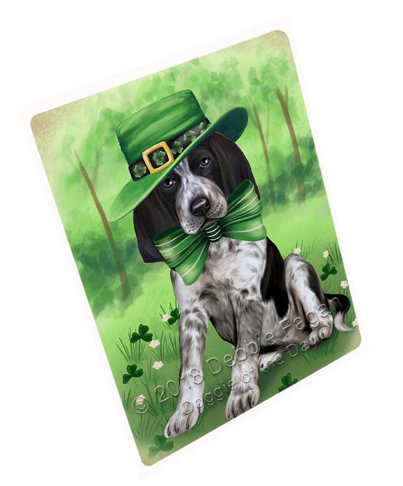 St. Patricks Day Irish Portrait Bluetick Coonhound Dog Large Refrigerator / Dishwasher Magnet RMAG54966