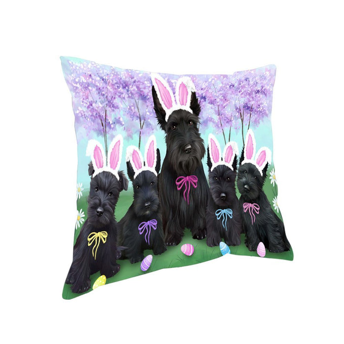 Scottish Terriers Dog Easter Holiday Pillow PIL53396