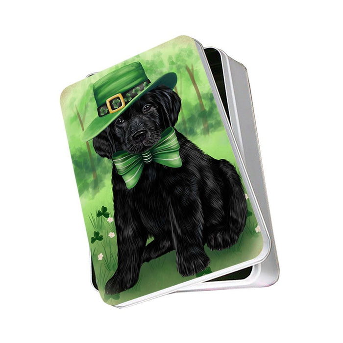 St. Patricks Day Irish Portrait Labrador Retriever Dog Photo Storage Tin PITN48825