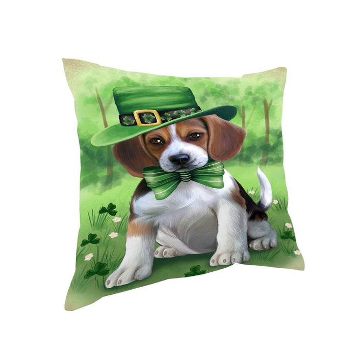 St. Patricks Day Irish Portrait Beagle Dog Pillow PIL52616