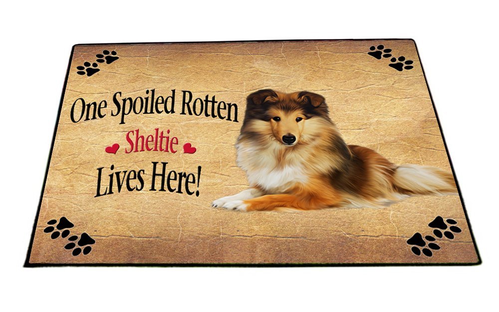 Spoiled Rotten Sheltie Dog Indoor/Outdoor Floormat