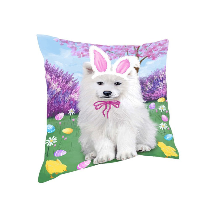 Samoyed Dog Easter Holiday Pillow PIL53368