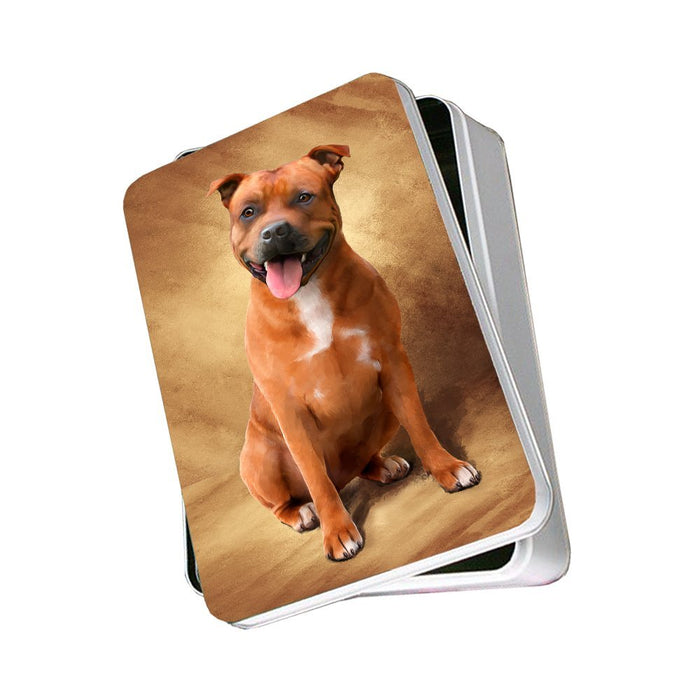 Staffordshire Bull Terrier Dog Photo Storage Tin