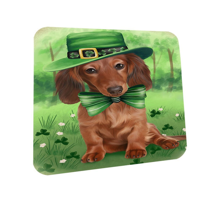 St. Patricks Day Irish Portrait Dachshund Dog Coasters Set of 4 CST48517