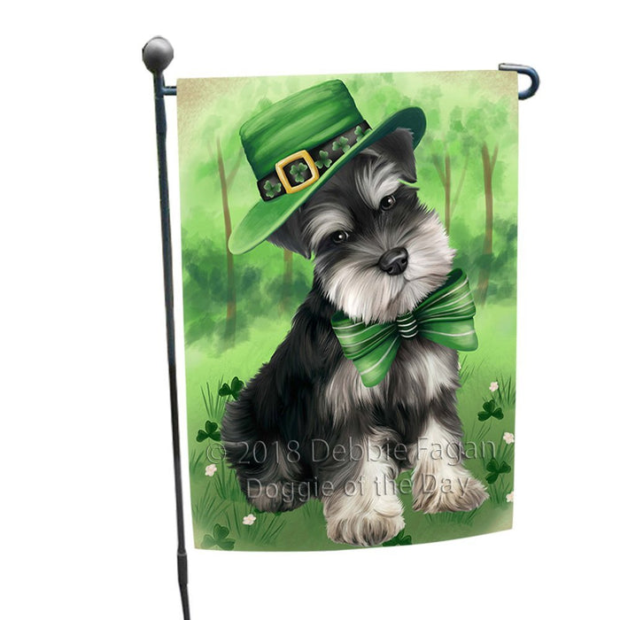 St. Patricks Day Irish Portrait Schnauzer Dog Garden Flag GFLG49166