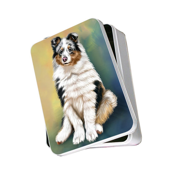 Shetland Sheepdogs Puppy Dog Photo Storage Tin