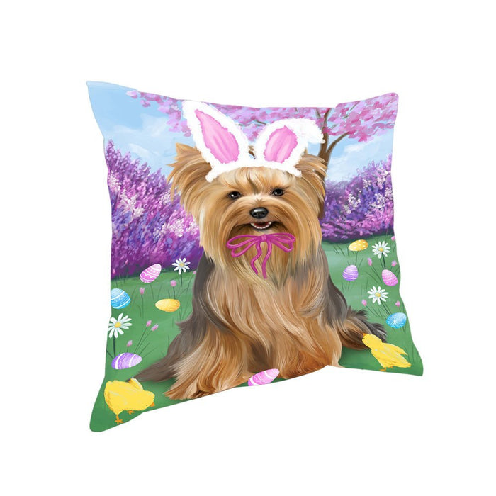 Yorkshire Terrier Dog Easter Holiday Pillow PIL53604
