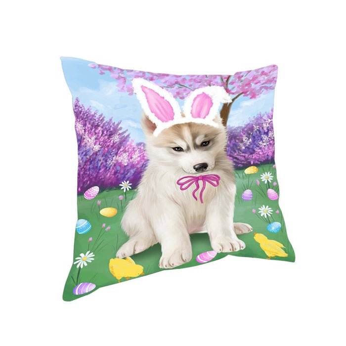 Siberian Husky Dog Easter Holiday Pillow PIL53500