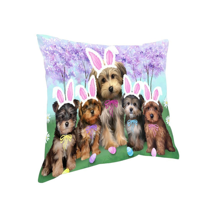 Yorkipoos Dog Easter Holiday Pillow PIL53584