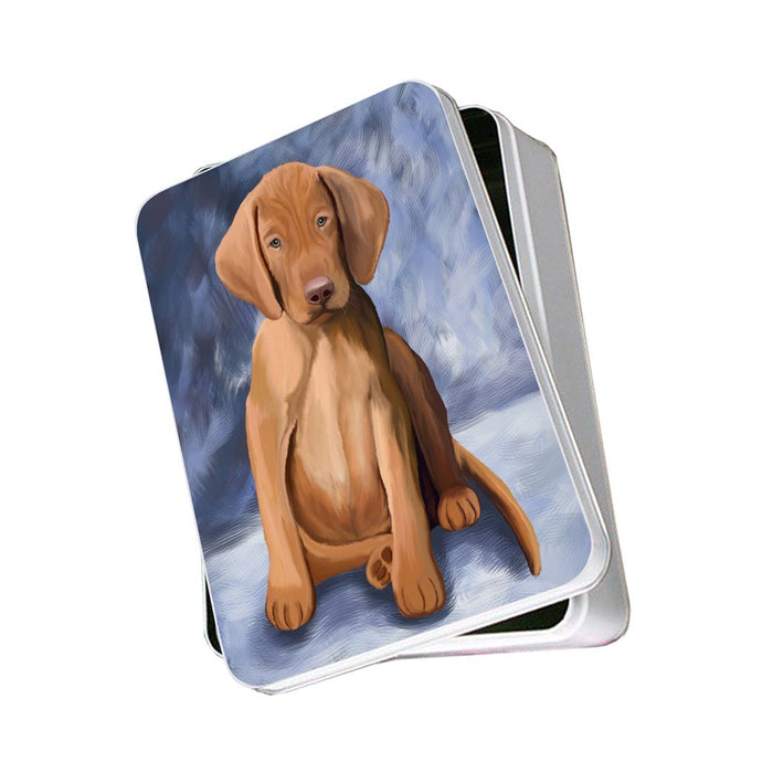 Vizsla Puppy Dog Photo Storage Tin