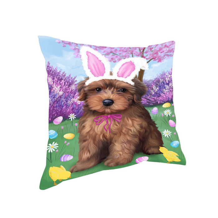 Yorkipoo Dog Easter Holiday Pillow PIL53596