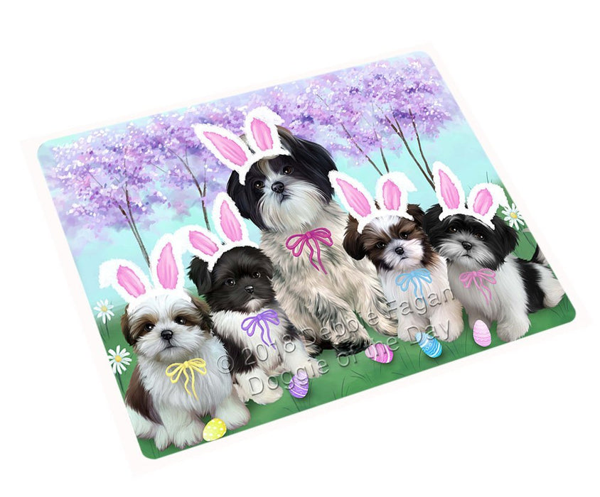 Shih Tzus Dog Easter Holiday Tempered Cutting Board C52077