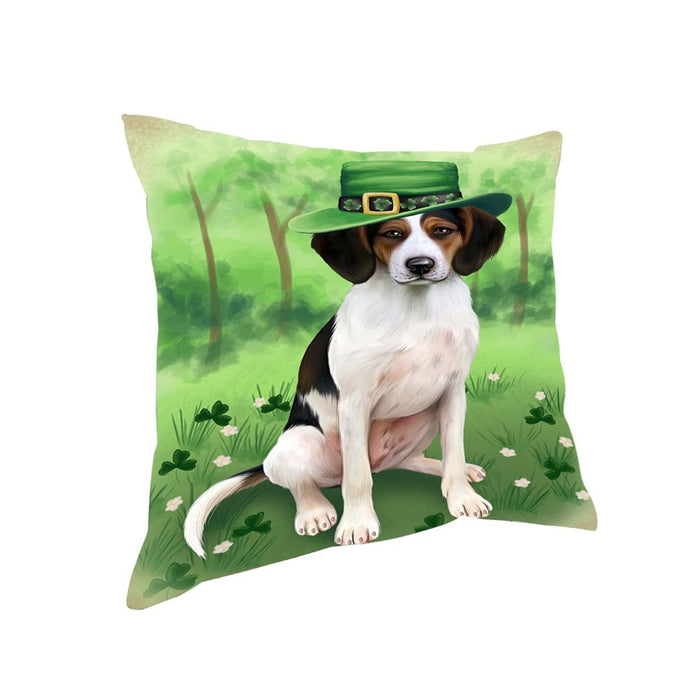 St. Patricks Day Irish Portrait Treeing Walker Coonhound Dog Pillow PIL53032