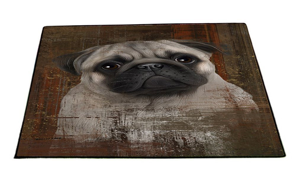 Rustic Pug Dog Floormat FLMS48411