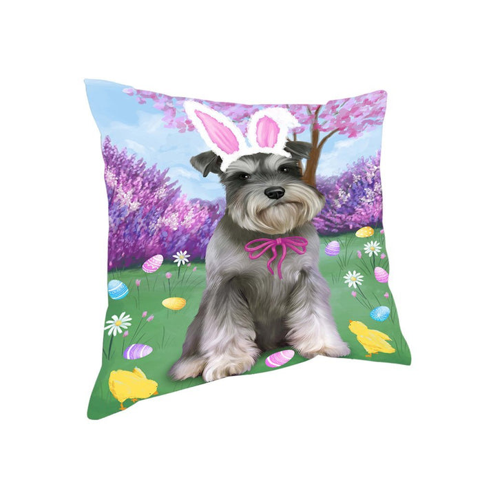 Schnauzer Dog Easter Holiday Pillow PIL53372