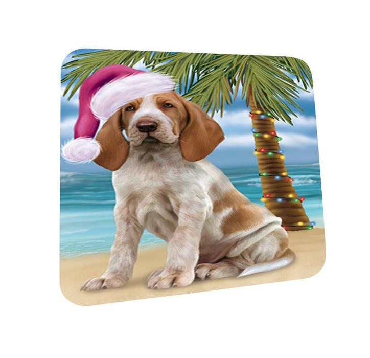 Summertime Bracco Italiano Dog on Beach Christmas Coasters CST461 (Set of 4)