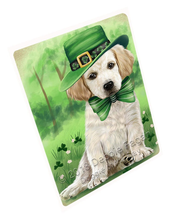 St. Patricks Day Irish Portrait Labrador Retriever Dog Tempered Cutting Board C50346