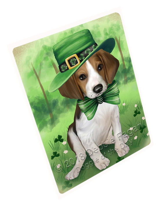 St. Patricks Day Irish Portrait Treeing Walker Coonhound Dog Tempered Cutting Board C51756