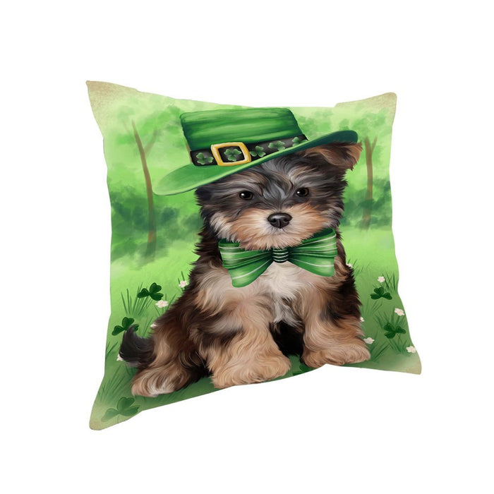 St. Patricks Day Irish Portrait Yorkipoo Dog Pillow PIL53092