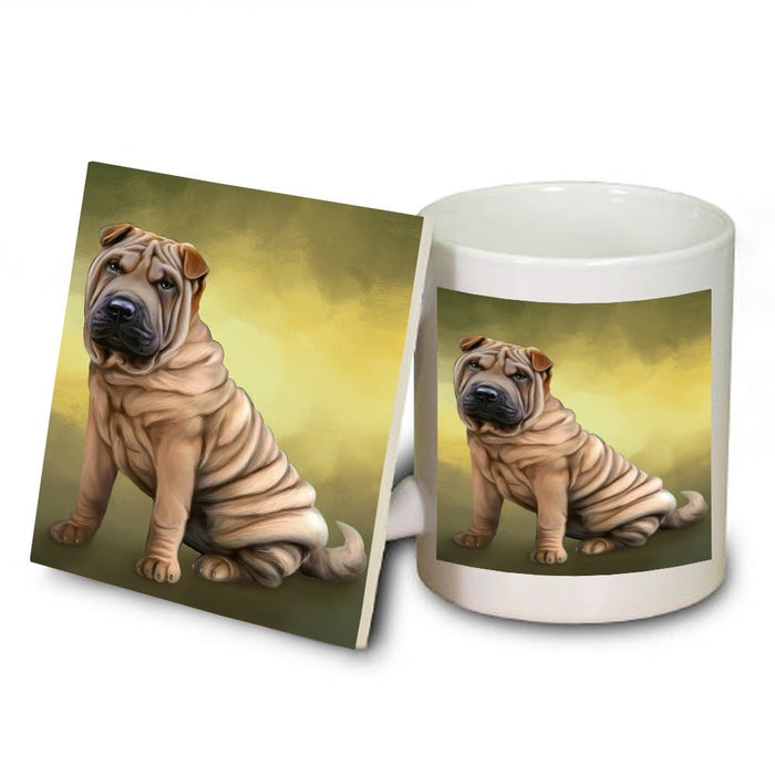 Shar Pei Dog Mug and Coaster Set MUC48098