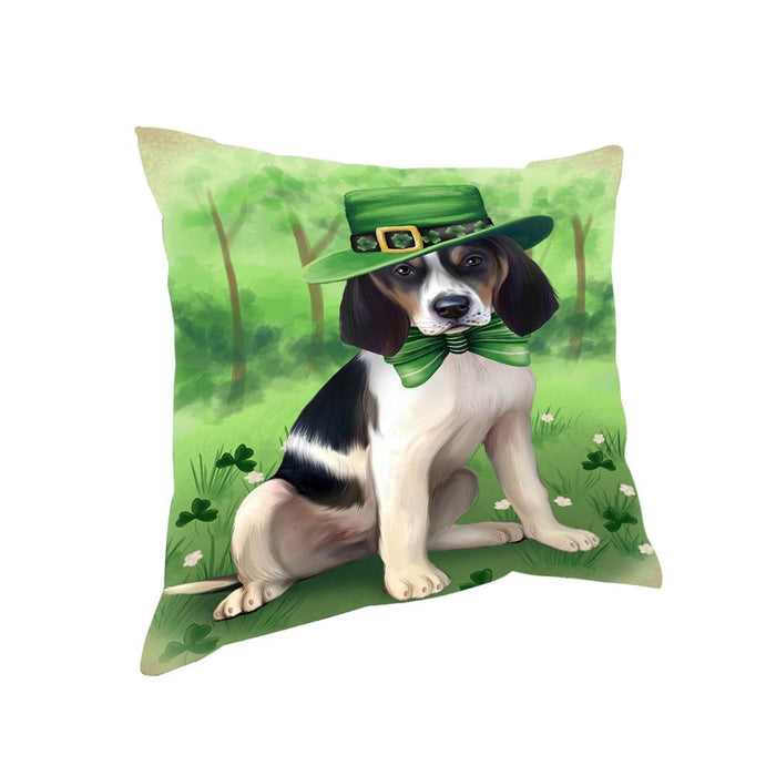 St. Patricks Day Irish Portrait Treeing Walker Coonhound Dog Pillow PIL53044