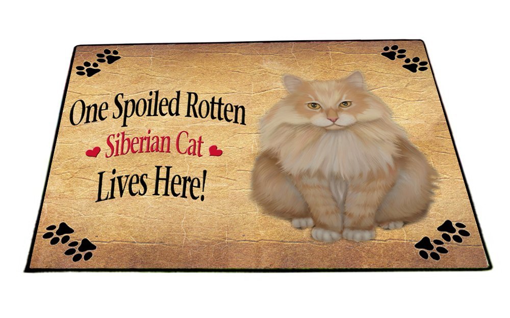 Spoiled Rotten Siberian Cat Indoor/Outdoor Floormat