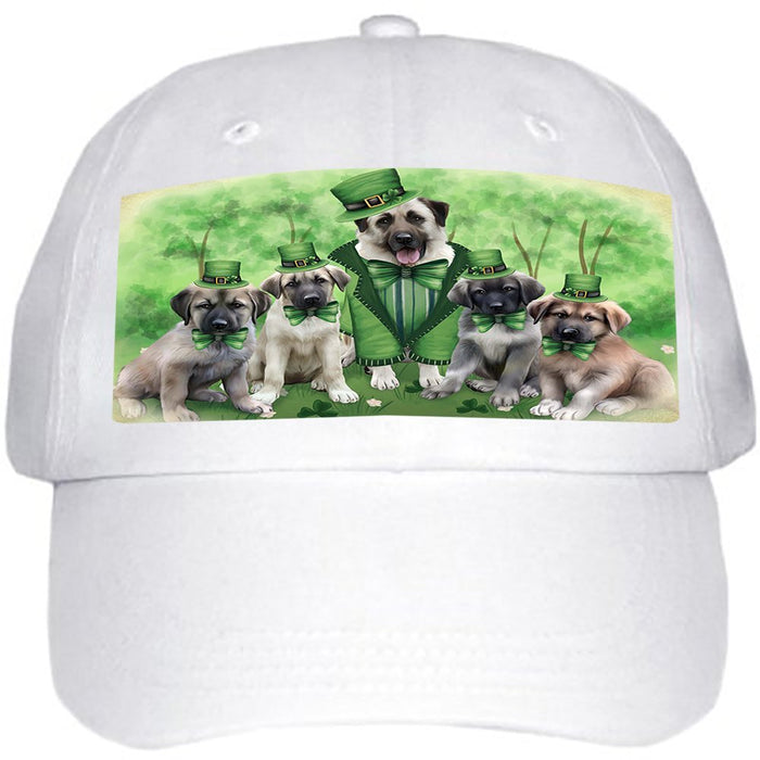 St. Patricks Day Irish Family Portrait Anatolian Shepherds Dog Ball Hat Cap HAT49095