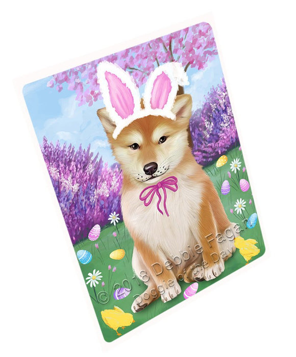 Shiba Inu Dog Easter Holiday Tempered Cutting Board C52068
