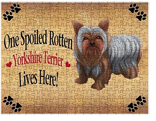 Spoiled Rotten Yorkshire Terrier Dog Puzzle with Photo Tin (300 pc.)