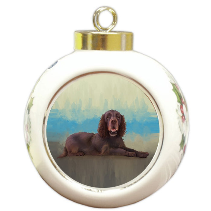 Sussex Spaniel Dog Round Ball Christmas Ornament RBPOR48135