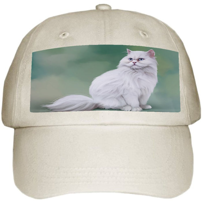 White Persian Cat Ball Hat Cap Off White