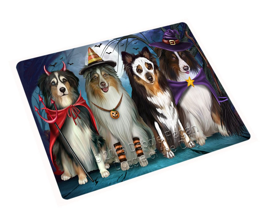 Happy Halloween Trick Or Treat Australian Shepherd Dog Magnet Mini (3.5" x 2")