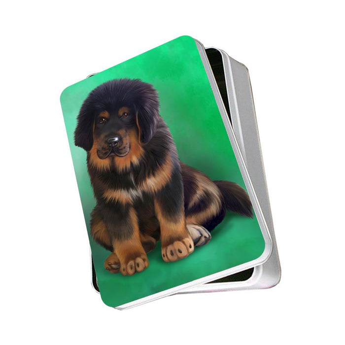 Tibetan Mastiff Puppy Dog Photo Storage Tin