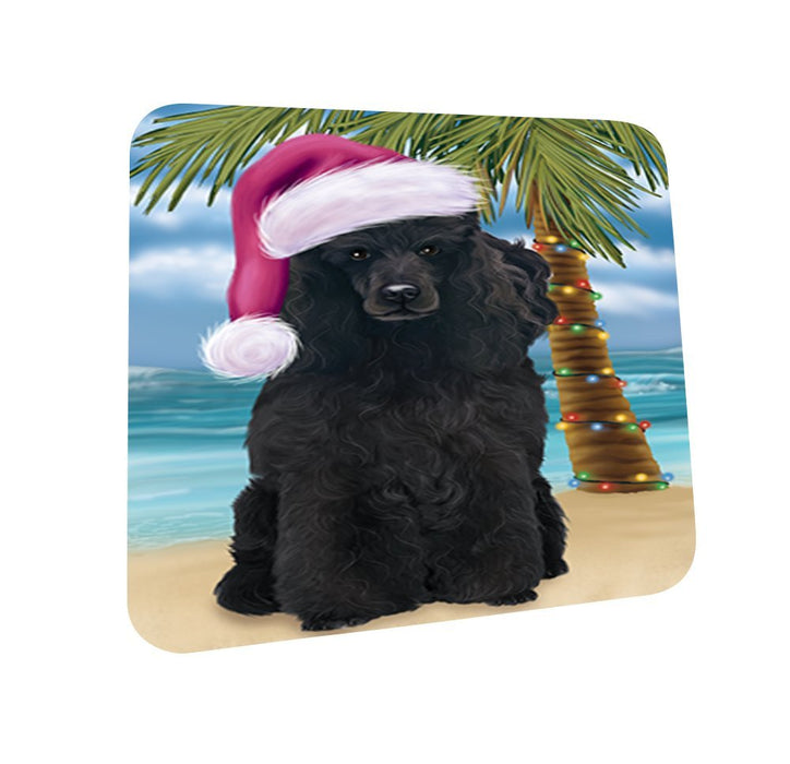 Summertime Poodle Dog on Beach Christmas Coasters CST590 (Set of 4)