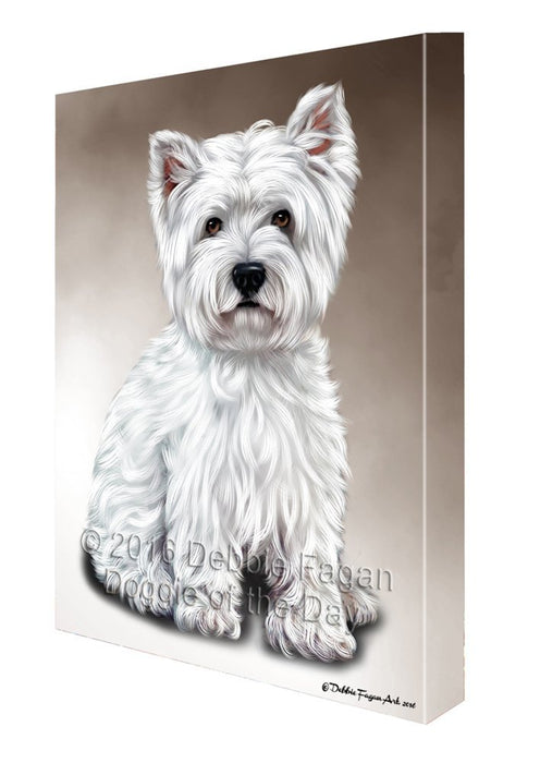 Westies Dog Painting Printed on Canvas Wall Art