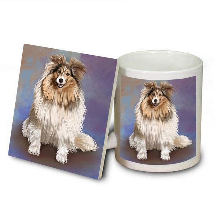 Shetland Sheepdogs Adult Dog Mug and Coaster Set
