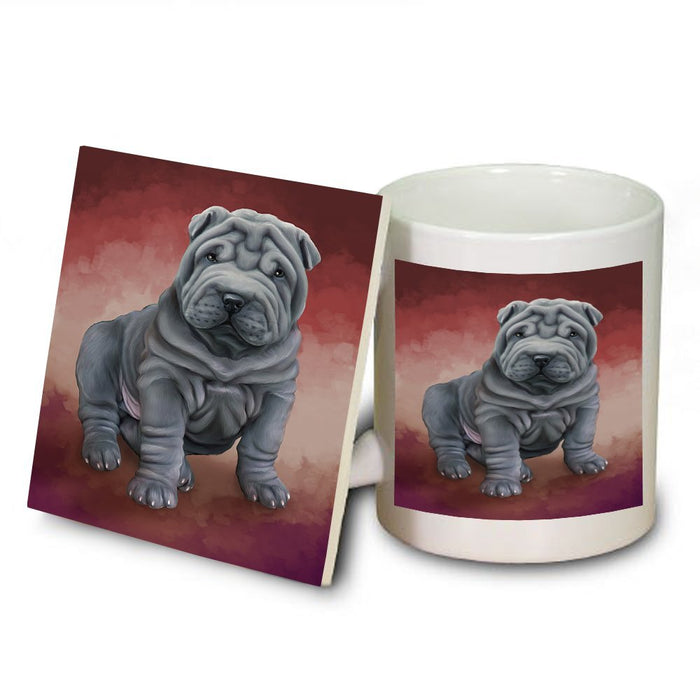 Shar Pei Dog Mug and Coaster Set MUC48097