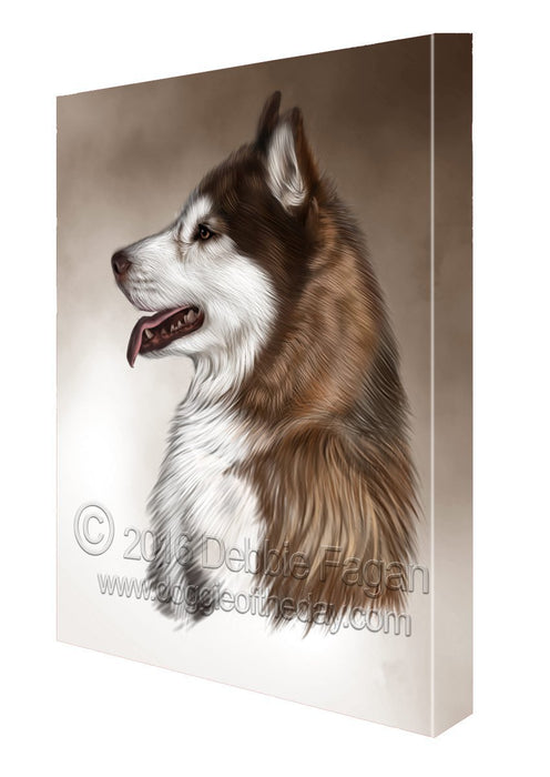 Siberian Husky Dog Art Portrait Print Canvas