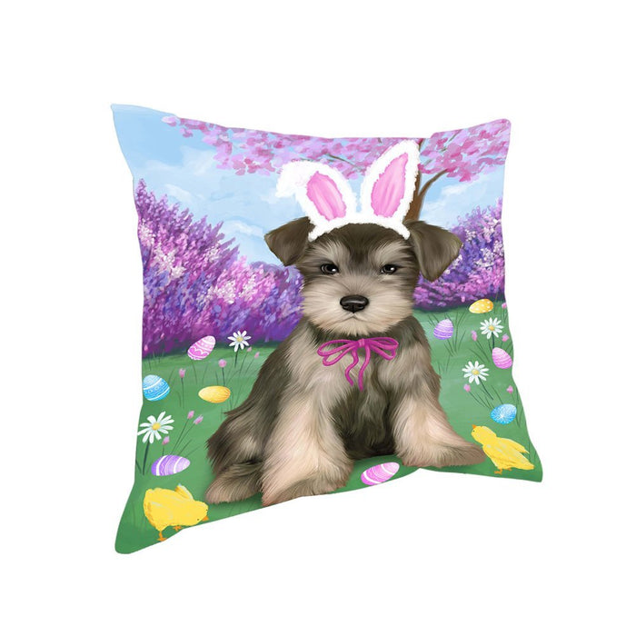 Schnauzer Dog Easter Holiday Pillow PIL53388