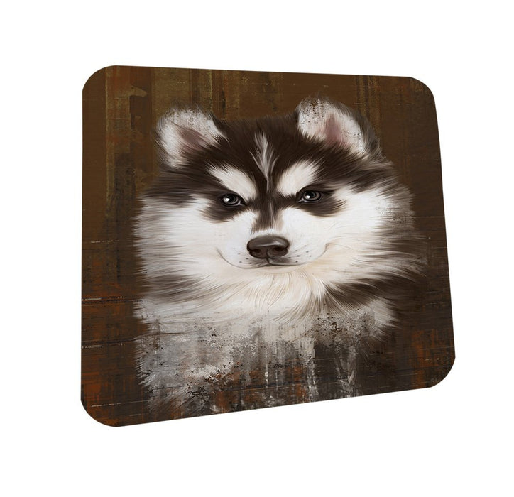 Rustic Siberian Husky Dog Coasters Set of 4 CST48223