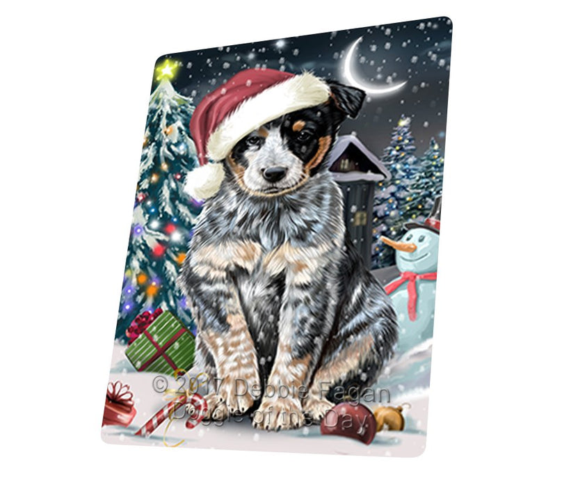 Have A Holly Jolly Christmas Australian Cattle Dog In Holiday Background Magnet Mini (3.5" x 2") D048