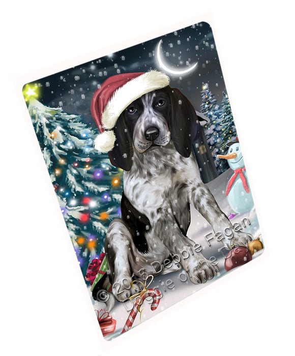 Have A Holly Jolly Christmas Bluetick Coonhound Dog In Holiday Background Magnet Mini (3.5" x 2") D018