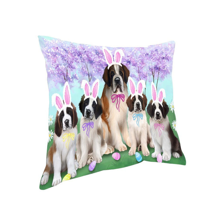Saint Bernards Dog Easter Holiday Pillow PIL53352