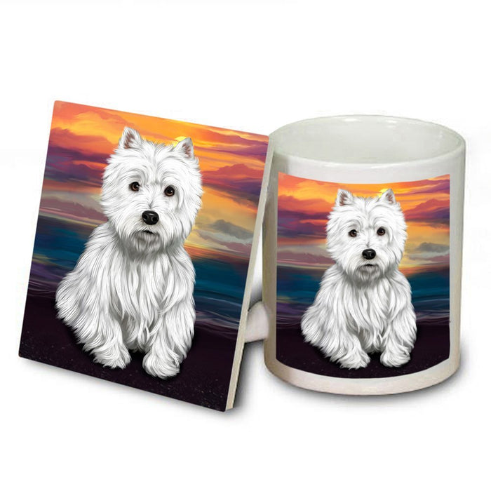 Westies Dog Mug and Coaster Set